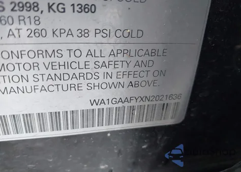 2022 Audi Q5 Premium 45 Tfsi S Line Quattro S Tronic from USA, damaged, VIN WA1GAAFYXN2021636